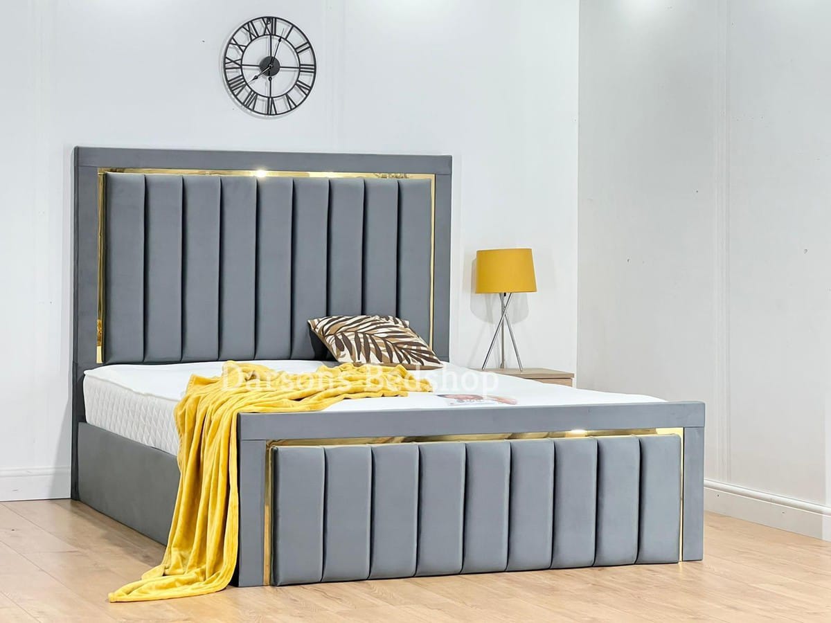 Golden Line Bumper Panel Bed With Mattress And Storage
