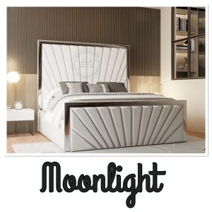 Silver Strip Moonlight Bed With Mattress And Storage